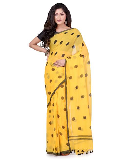 women's printed yellow colored saree - 19994651 -  Standard Image - 0
