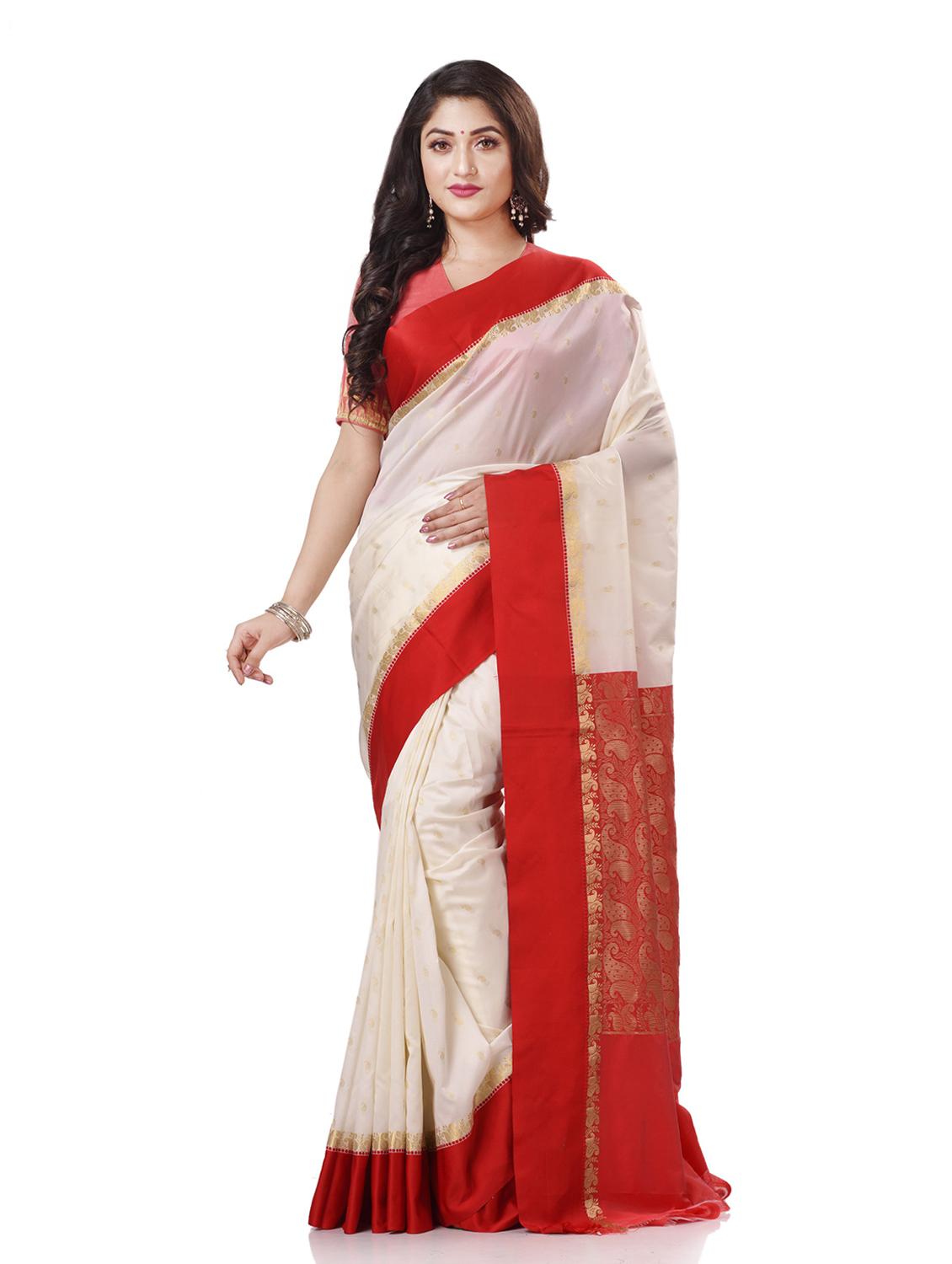 women's self design white colored saree - 19994668 - Zoom Image - 0