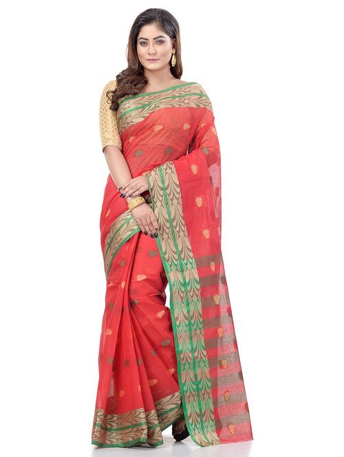 women's self design red colored saree - 19994677 - Standard Image - 0