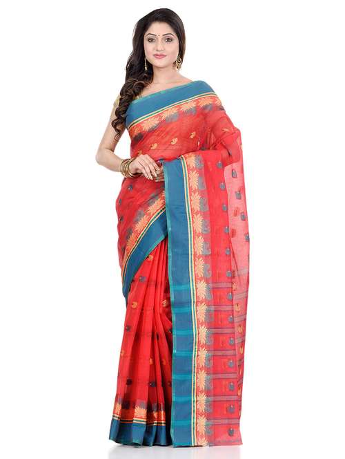 women's self design red colored saree - 19994777 -  Standard Image - 0