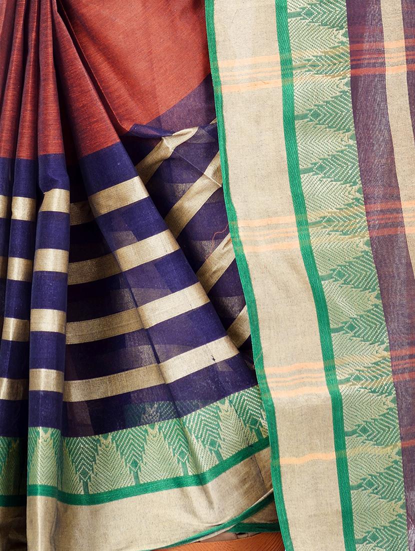 women's stripes multi colored saree - 19994814 - Standard Image - 2