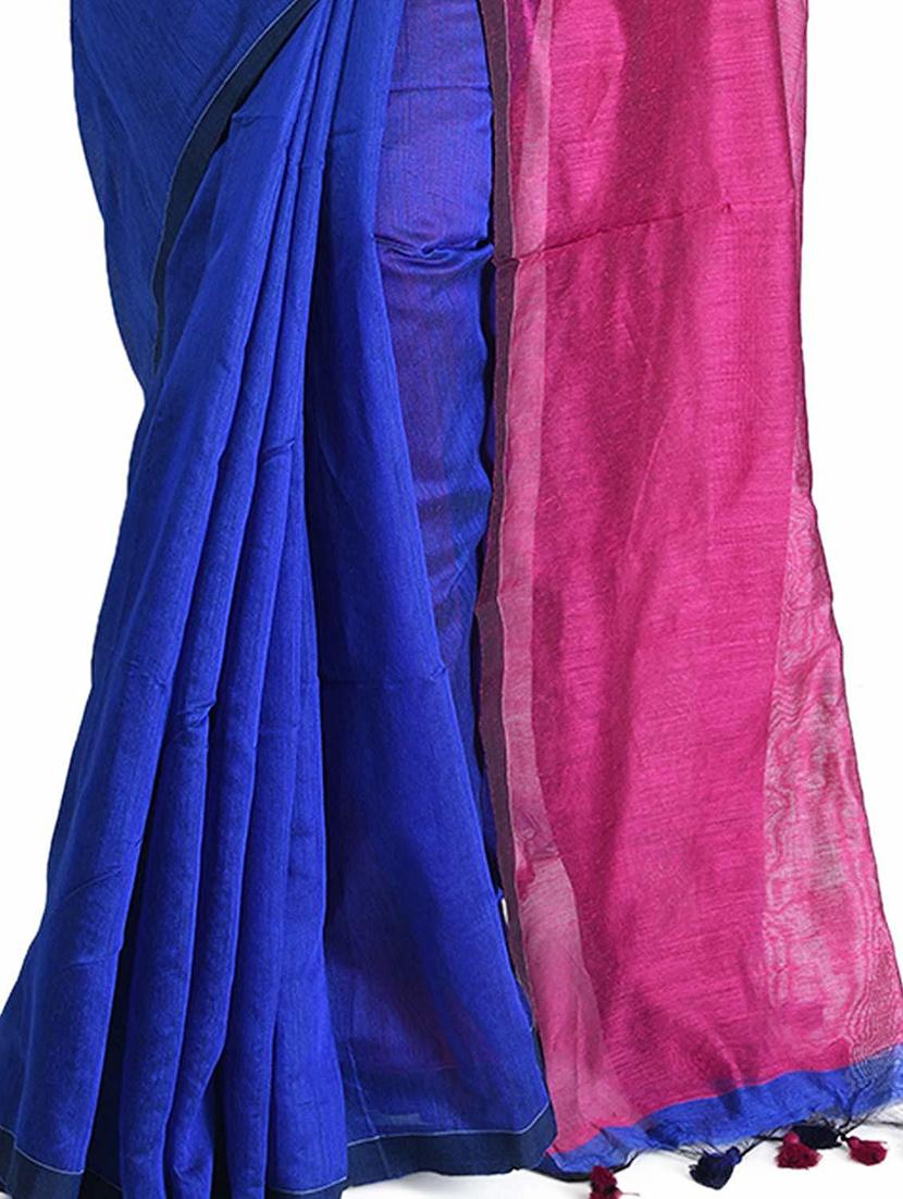 women's self design blue colored saree with blouse - 19994836 - Standard Image - 2