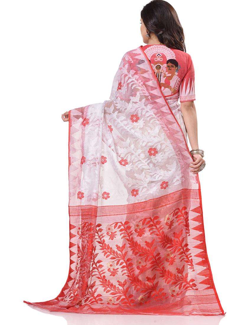 multi colored cotton handloom saree with blouse - 19994853 -  Standard Image - 2