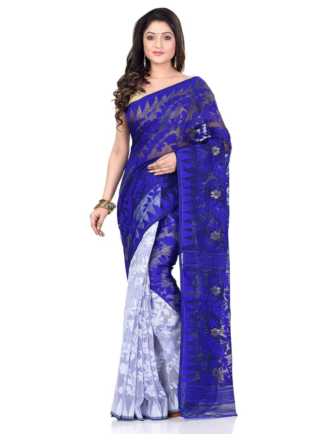 women's self design multi colored saree