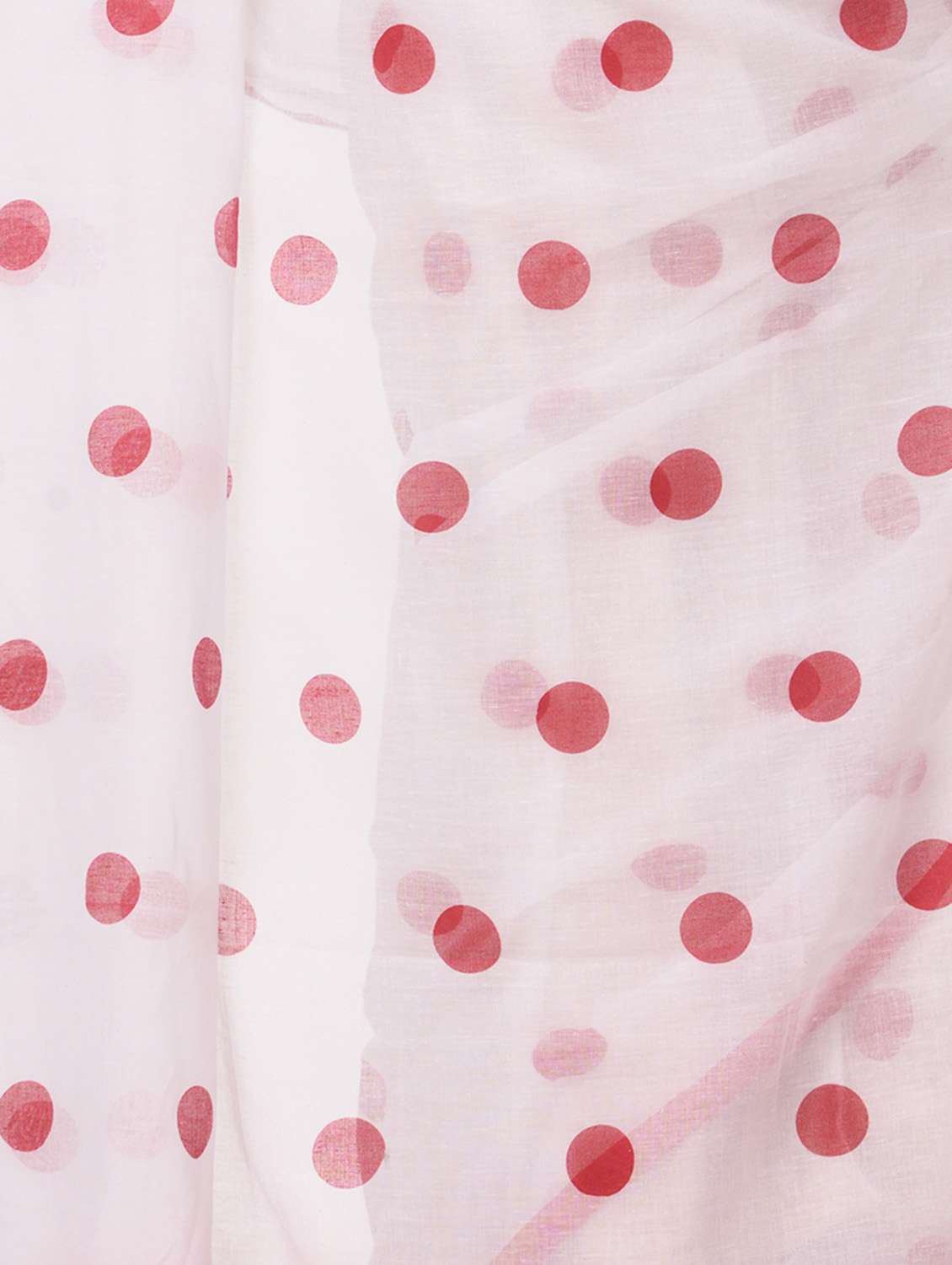 women's polka dots white colored saree with blouse - 19994908 - Standard Image - 2