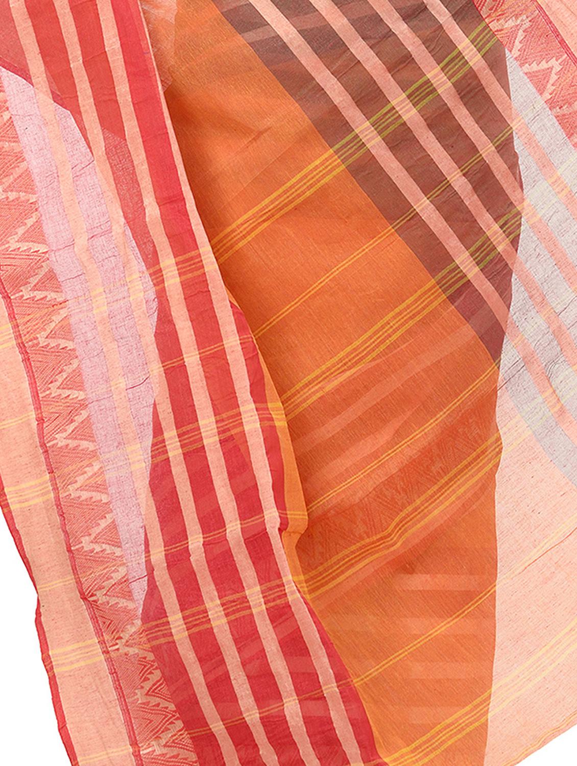 women's bordered orange colored saree - 19994911 - Standard Image - 2