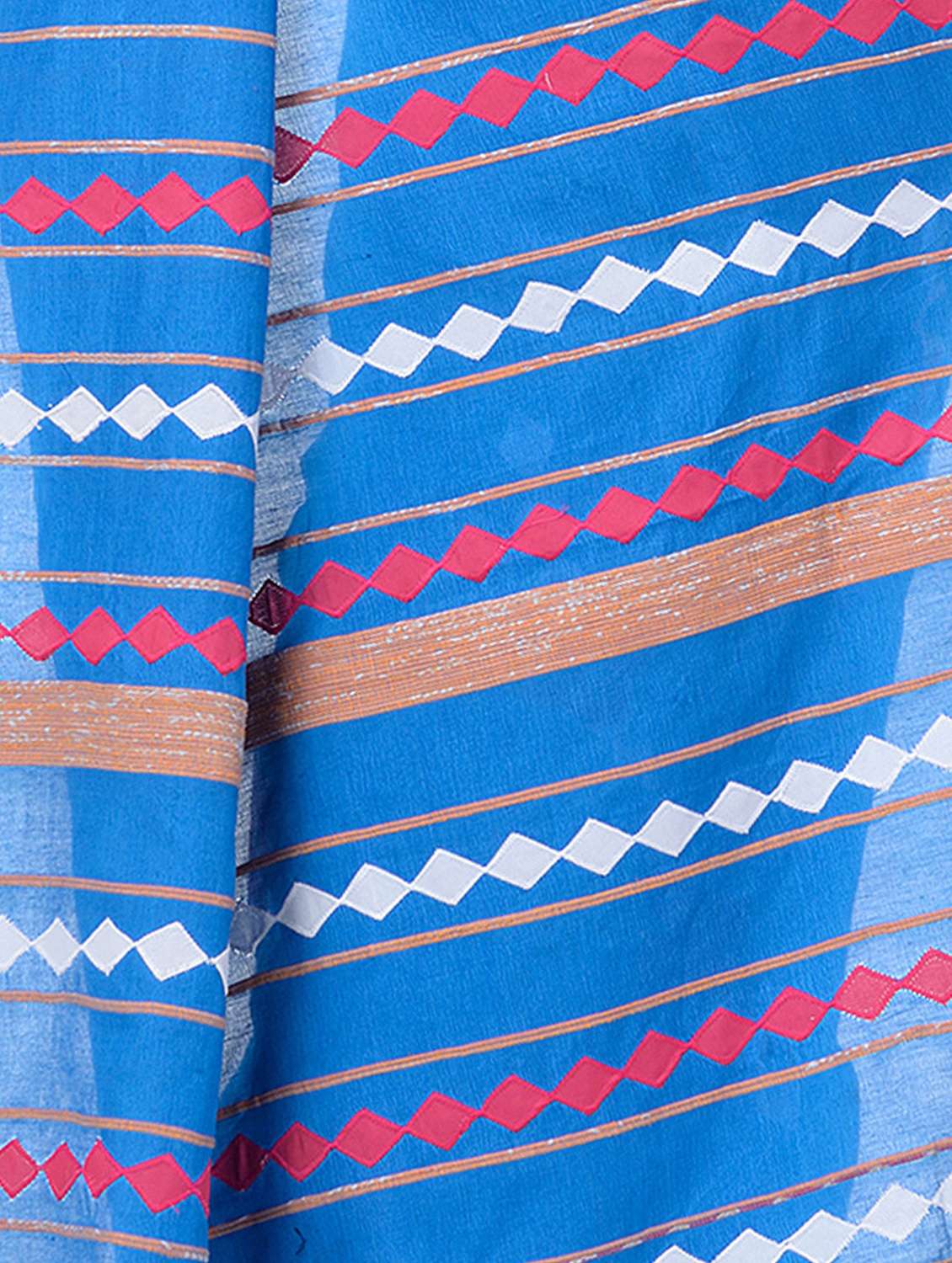 women's stripes blue colored saree with blouse - 19994929 -  Standard Image - 2