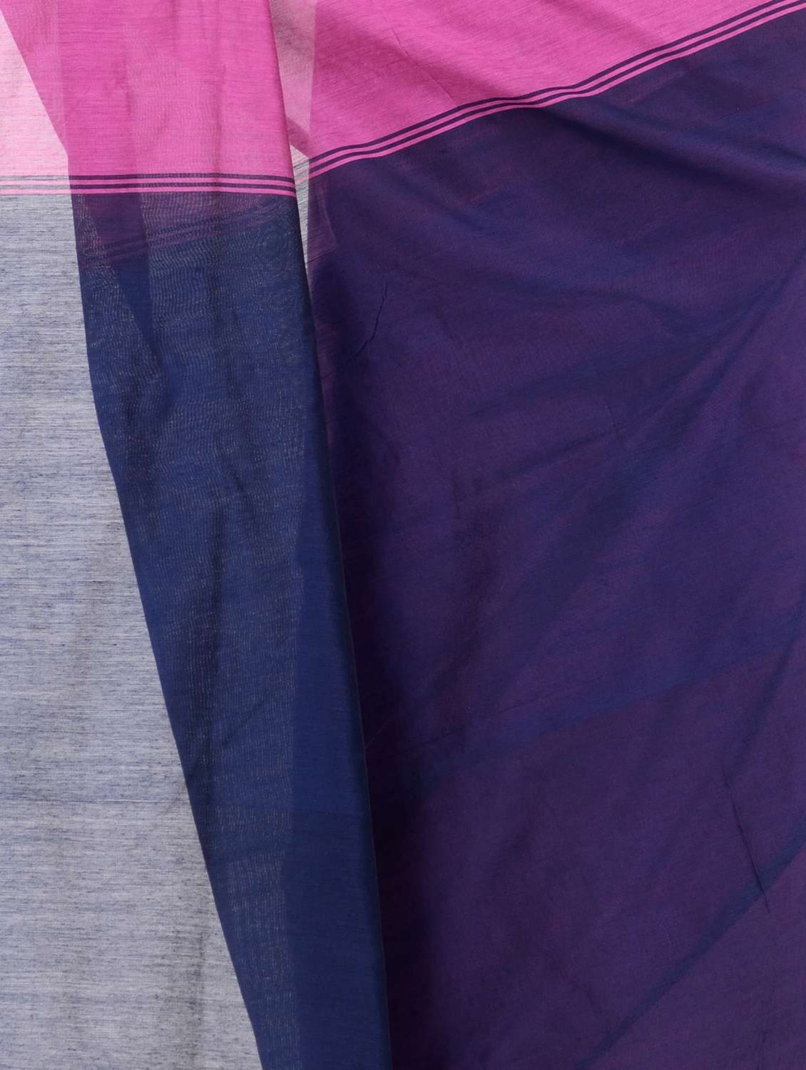 women solid handloom saree with blouse - 19994937 - Standard Image - 2