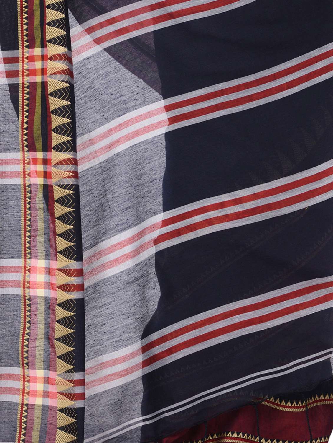 women's self design navy blue colored saree with blouse - 19994975 - Standard Image - 2