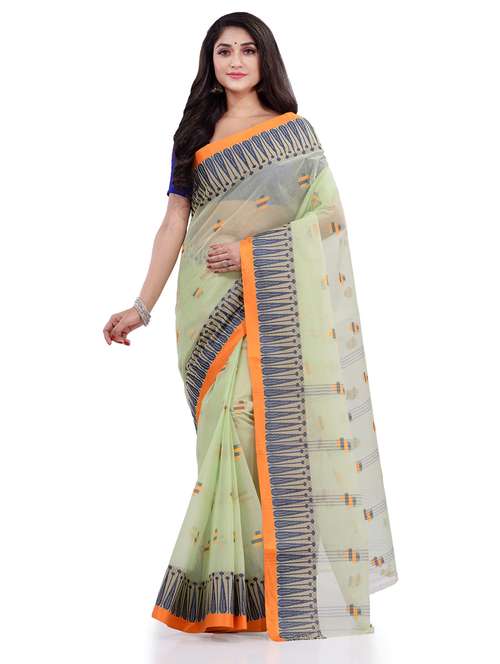 women's self design light green colored saree - 19994978 - Standard Image - 0