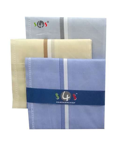 mens 100% cotton handkerchief combo