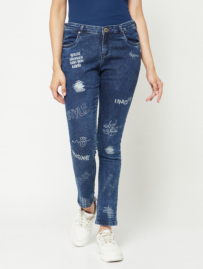 women's printed slim fit jeans - 19995181 - Zoom Image - 0