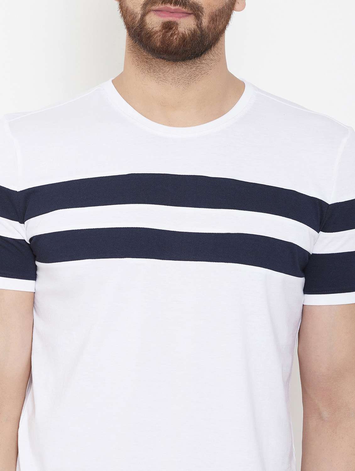 round neck taped regular t-shirt - 19995762 -  Standard Image - 2