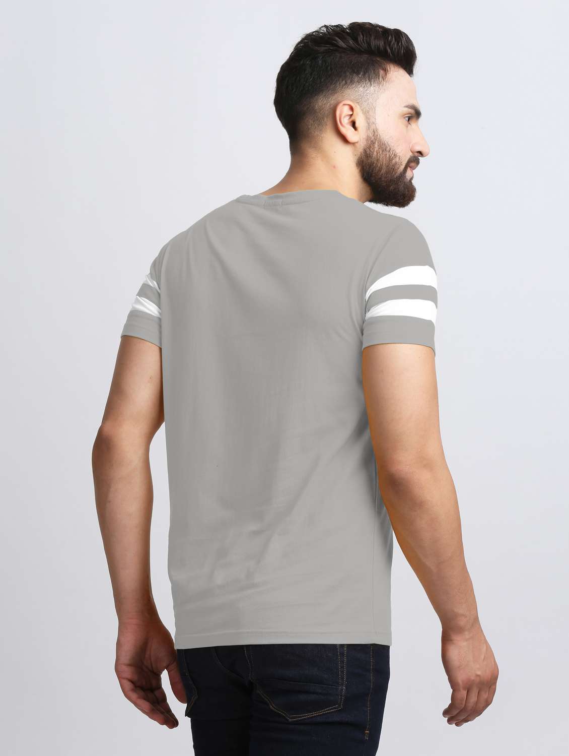 round neck taped t-shirt - 19995764 -  Standard Image - 2