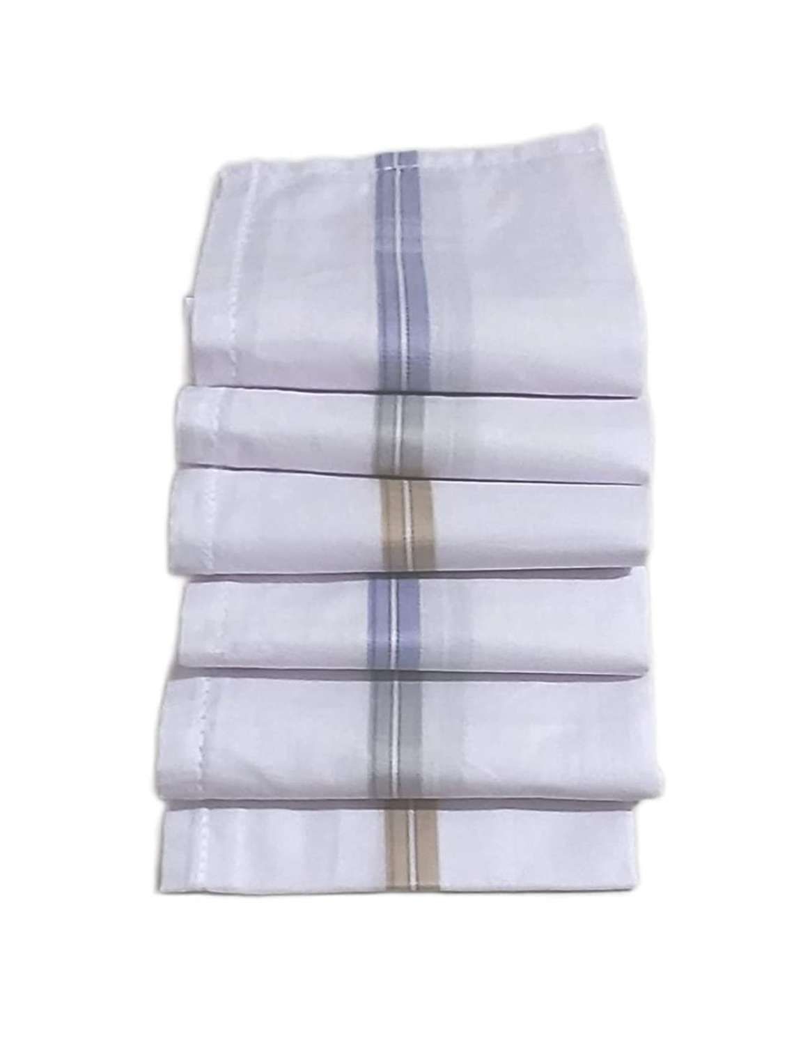 white striped 100% cotton handkerchief - 19995779 -  Standard Image - 2