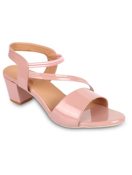 pink back strap block heel sandals - 19995814 - Standard Image - 0