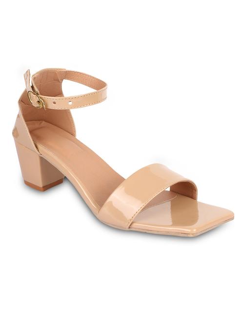 beige ankle strap block heel sandals - 19995842 -  Standard Image - 0