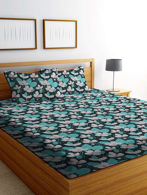 double queen bedsheet with 2 pillow covers - 19997165 -  Standard Image - 0