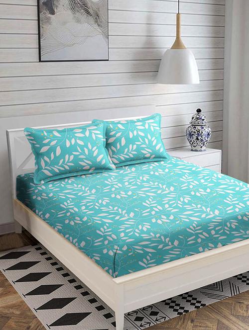 double queen bedsheet with 2 pillow covers - 19997199 -  Standard Image - 0