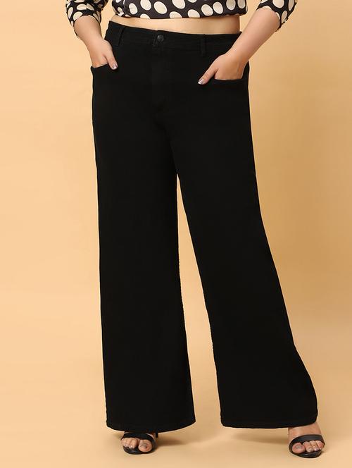 women's plain wide leg jeans - 19997254 -  Standard Image - 0