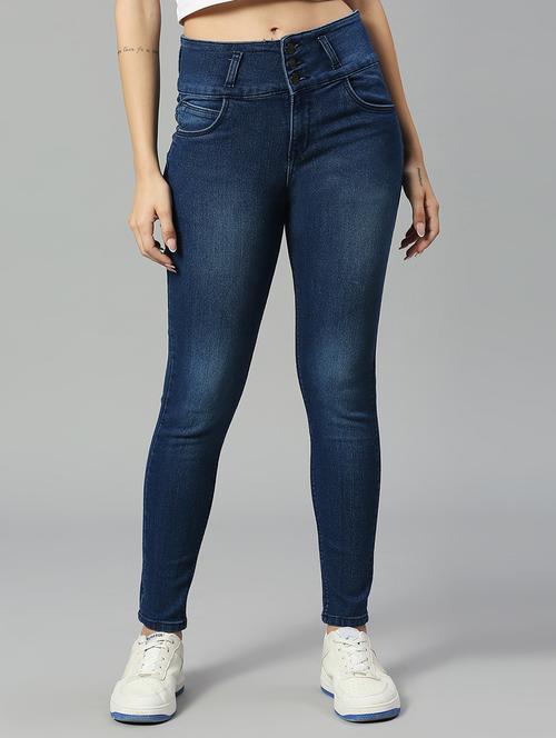 women's plain slim fit jeans - 19997255 - Standard Image - 0