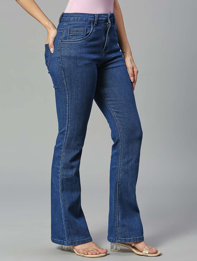 Women's Plain Bootcut Jeans