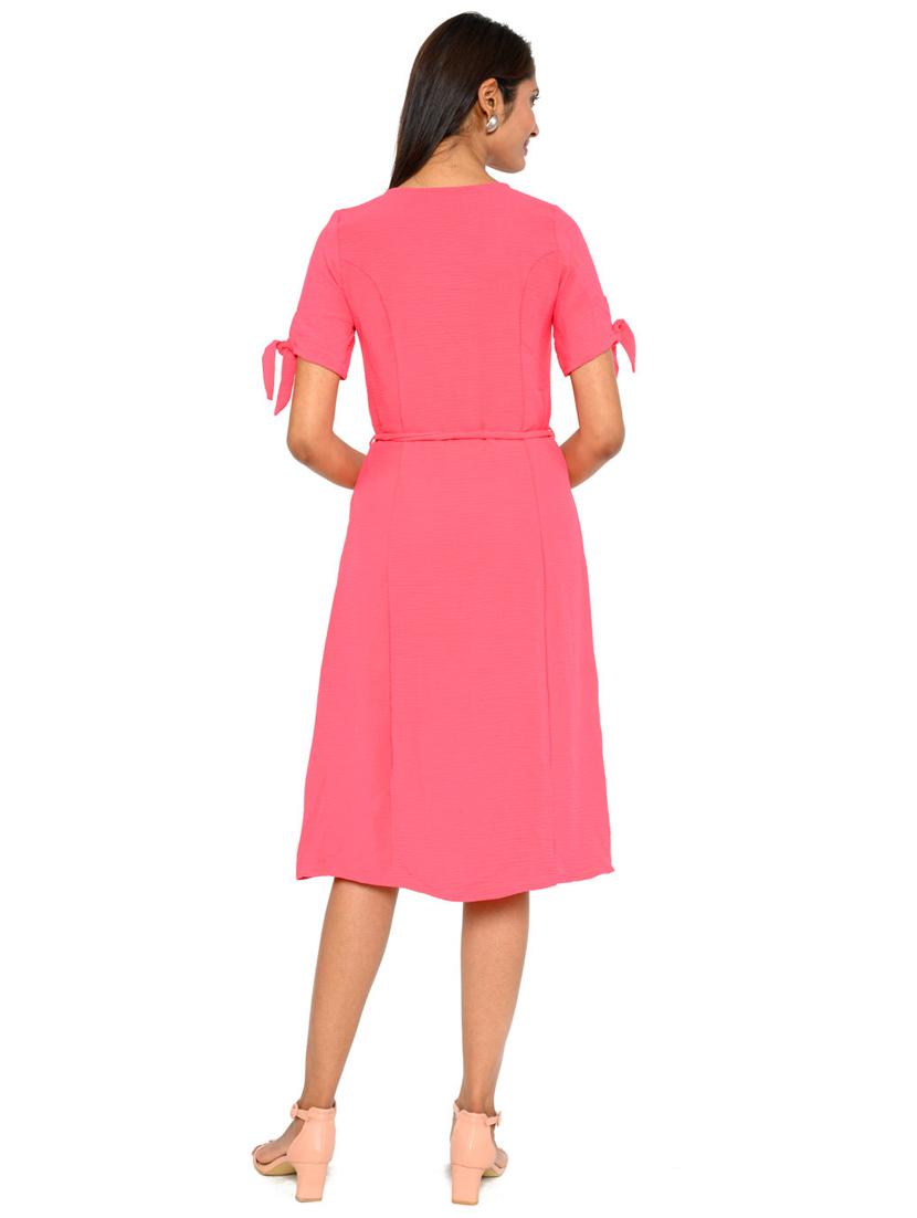 pink solid a-line dress - 19999246 - Standard Image - 2