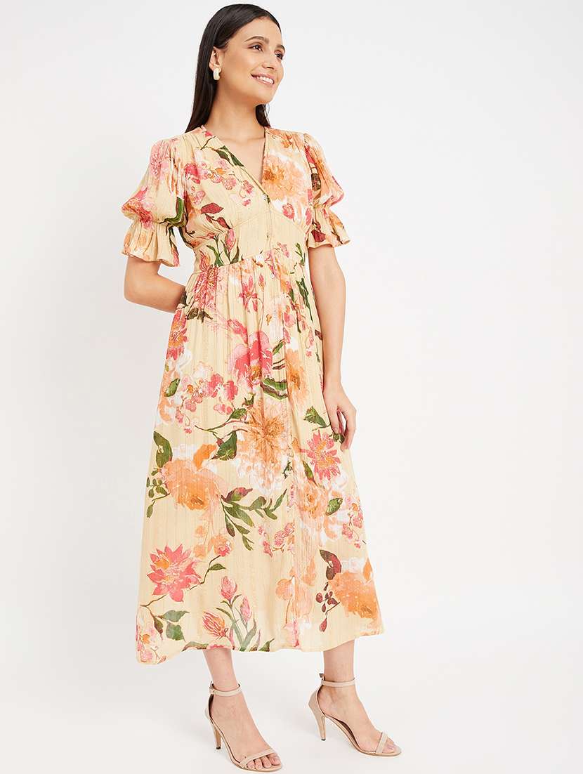 women's fit & flare floral dress - 19999330 - Standard Image - 2