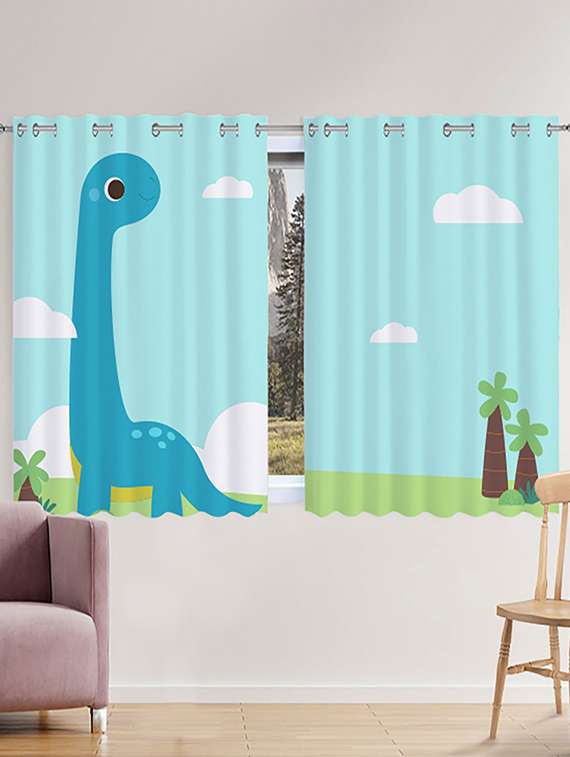 digital printed eyelet window curtain for kids room