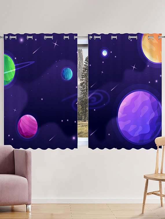 digital printed eyelet window curtain for kids room