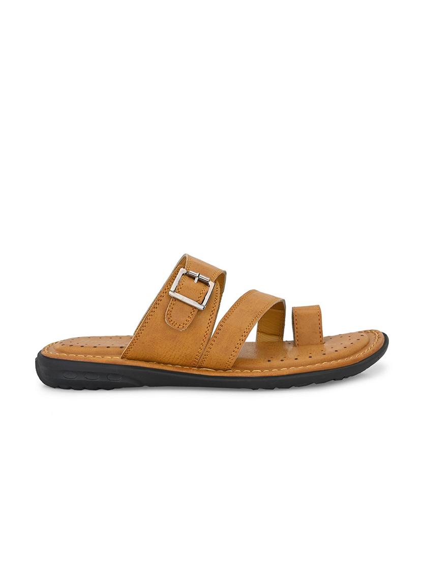 tan faux leather slip on slippers - 19999646 - Standard Image - 2