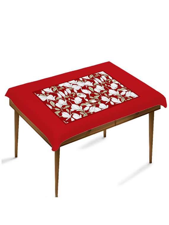 digital printed satin table cloth - 6 seater