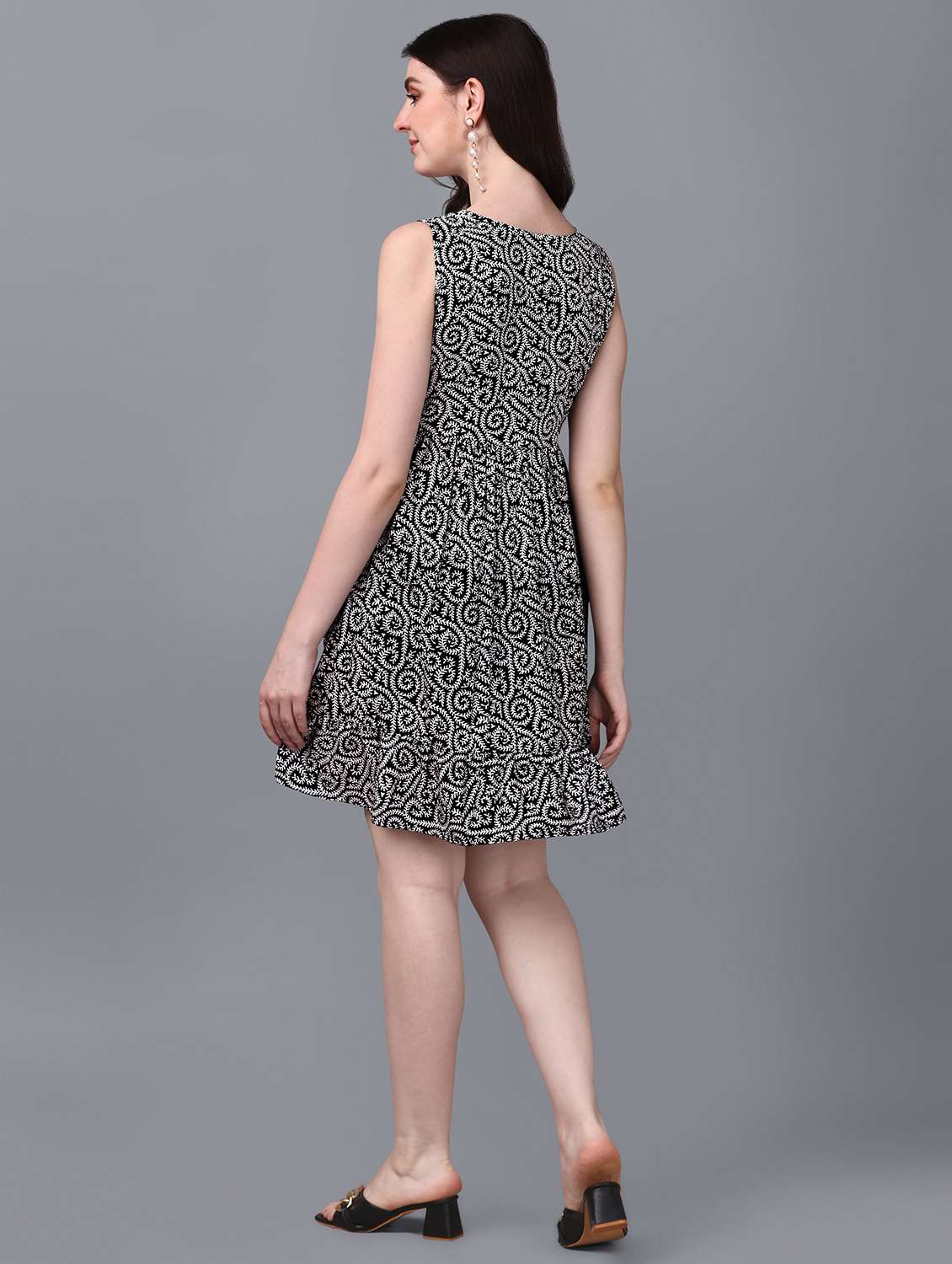 women's tiered dress printed dress - 20001222 - Standard Image - 2