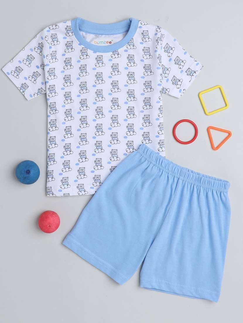 boys quirky printed shorts set