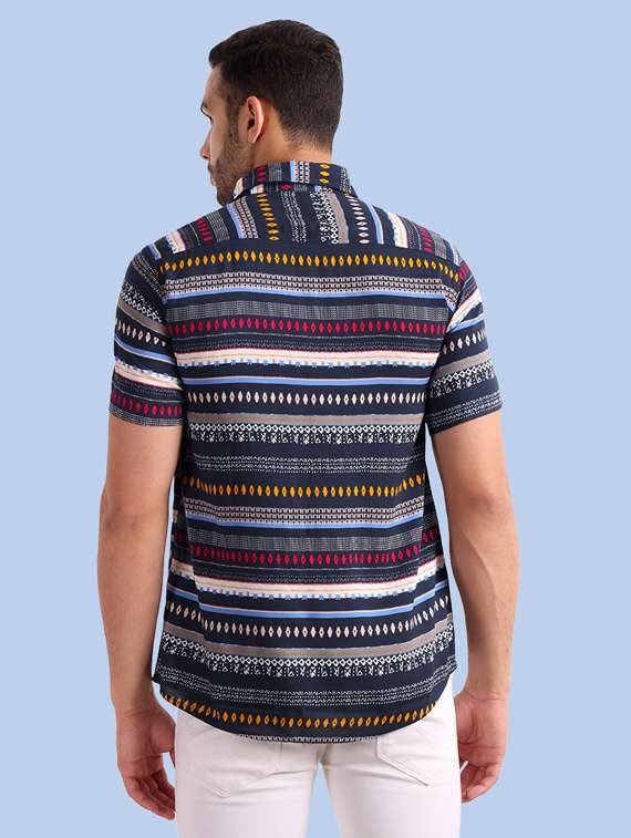 mens printed casual shirt - 20002280 -  Standard Image - 2