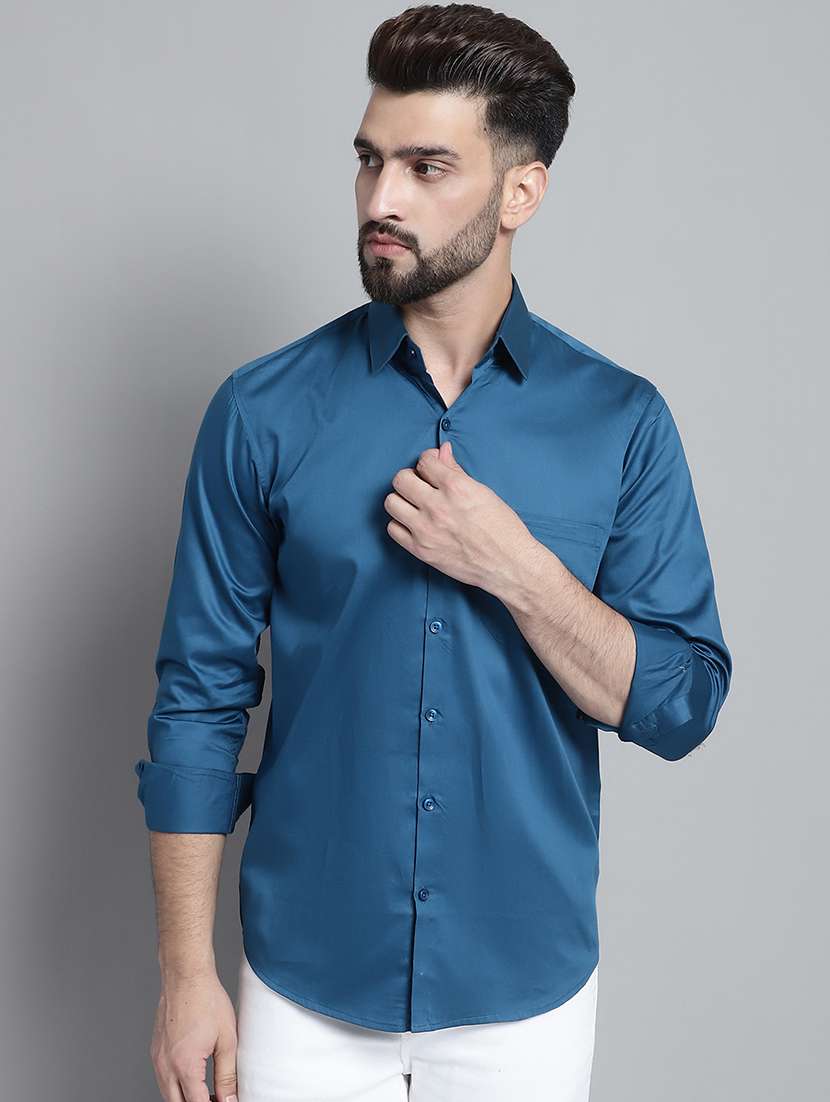 mens solid casual shirt