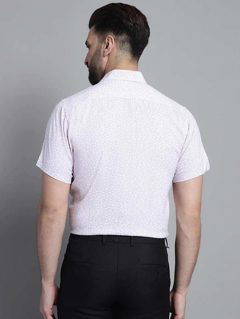 mens micro print formal shirt - 20002344 -  Standard Image - 2