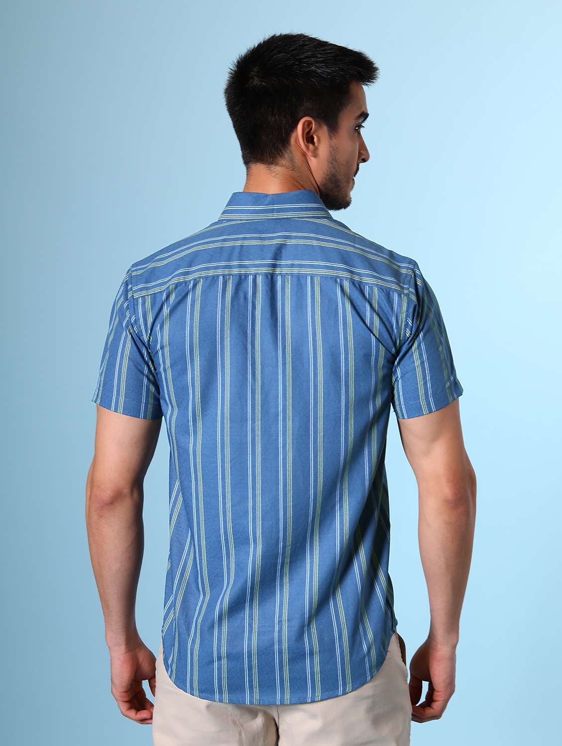 mens stripes formal shirt - 20002356 - Standard Image - 2