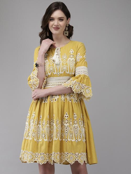 women's fit & flare knee length dress - 20002459 - Standard Image - 0