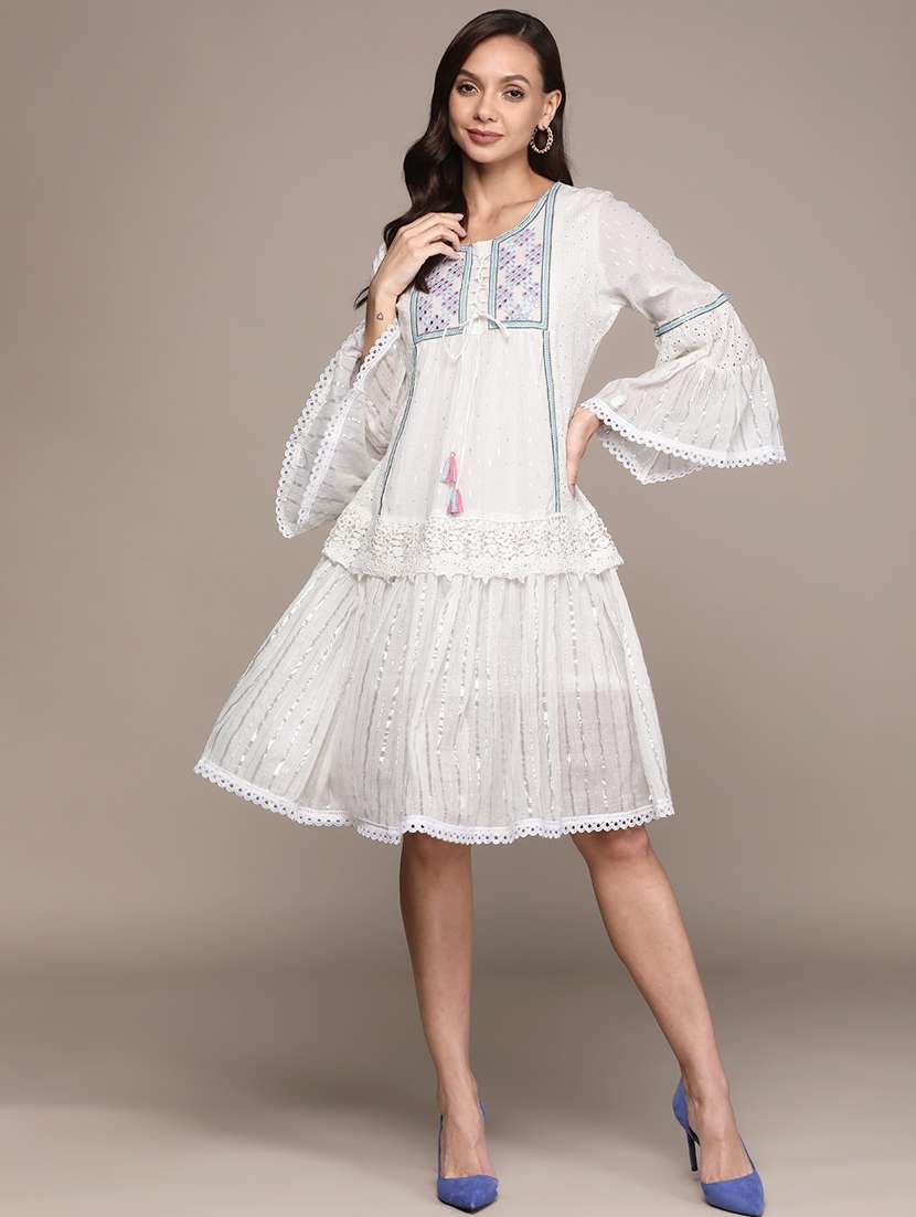 women's tiered dress knee length dress - 20002502 -  Zoom Image - 0