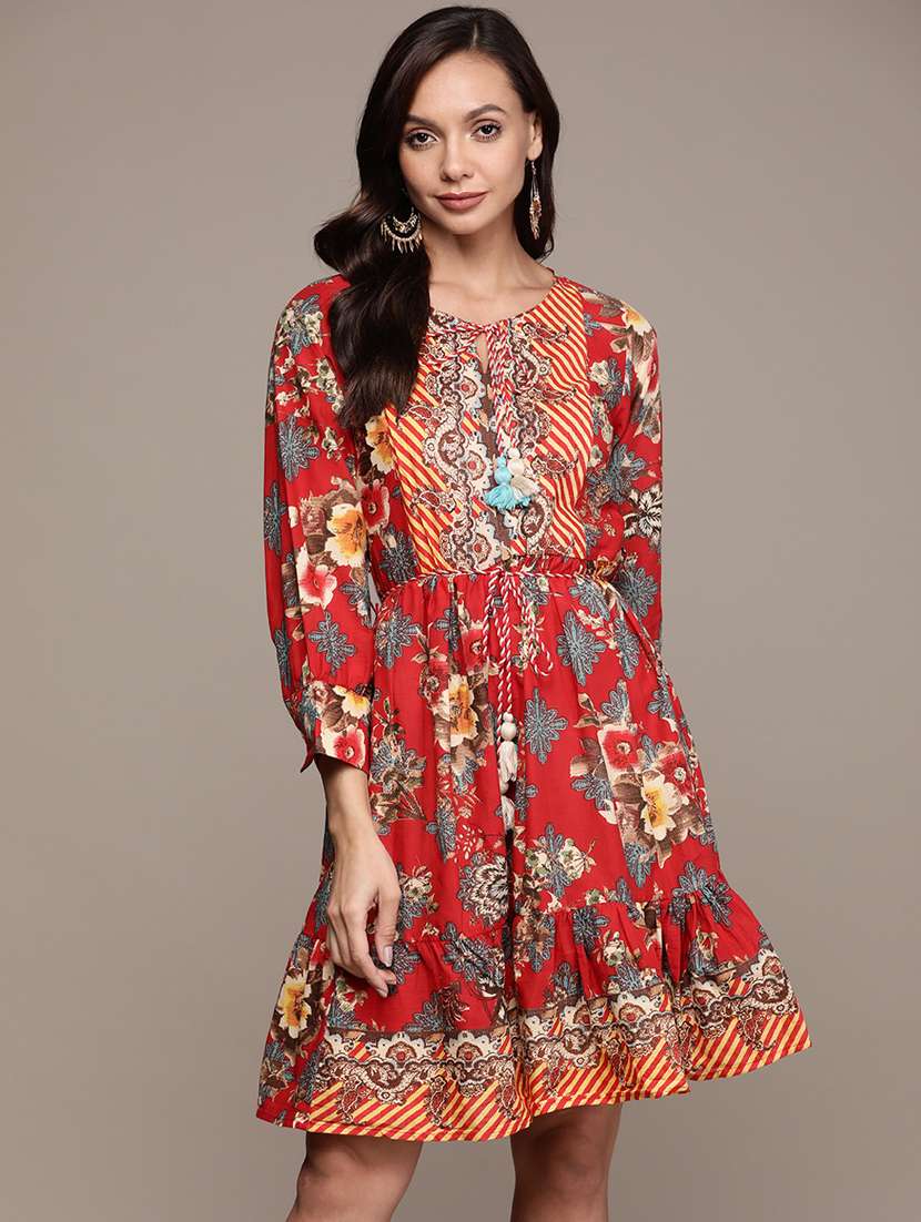 women's fit & flare floral dress