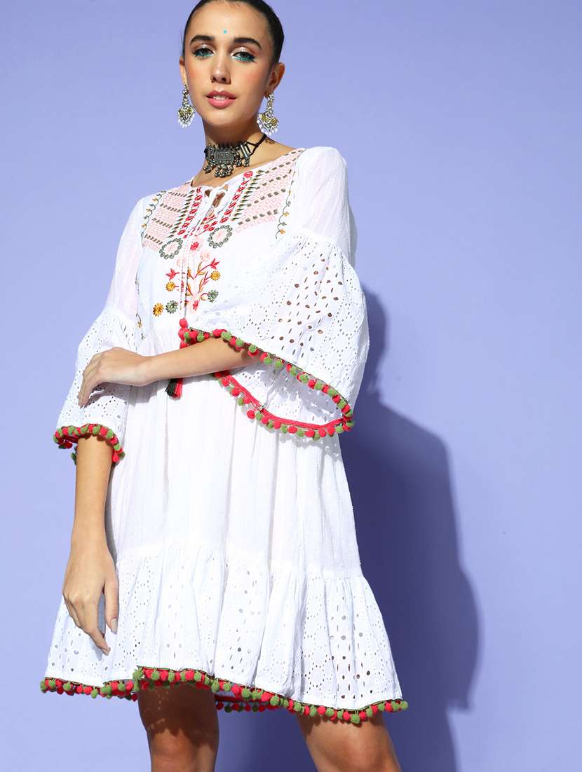 women's fit & flare knee length dress