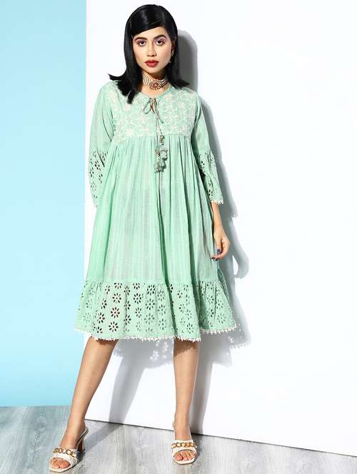 women's fit & flare knee length dress - 20002524 - Standard Image - 0