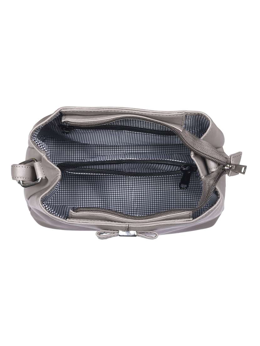 grey leatherette (pu) regular sling bag - 20004679 -  Standard Image - 2