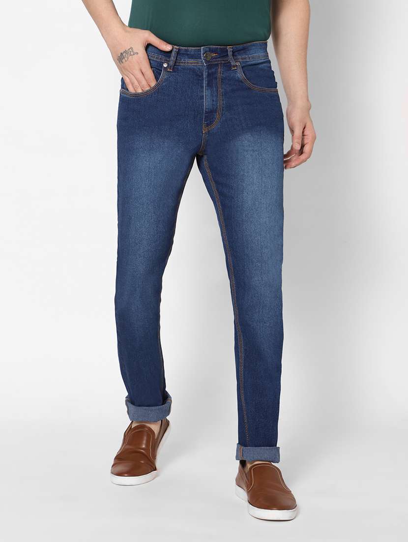 mens slim fit plain jeans - 20005544 - Zoom Image - 0