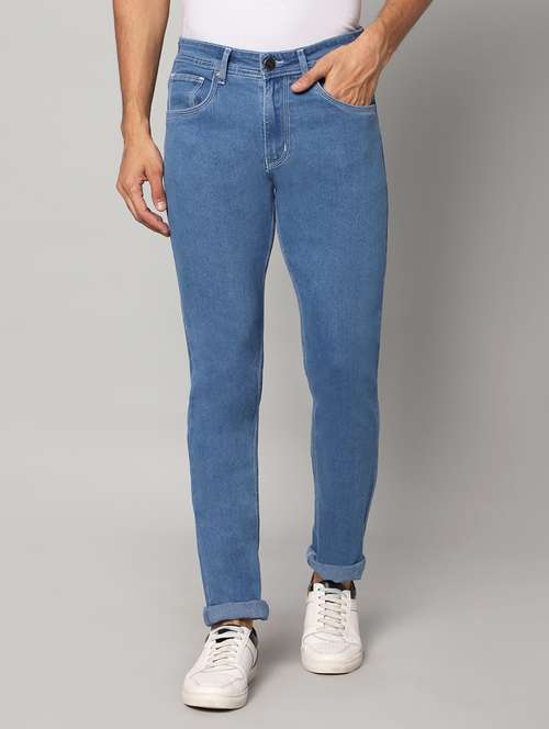 mens slim fit plain jeans - 20005546 - Standard Image - 0