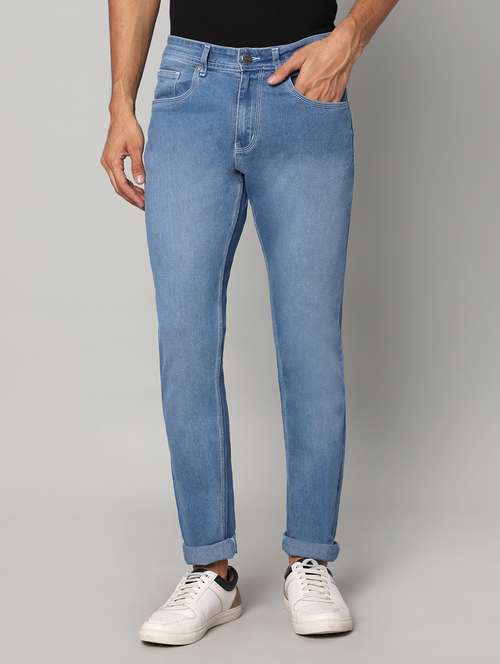 mens slim fit plain jeans - 20005547 -  Standard Image - 0