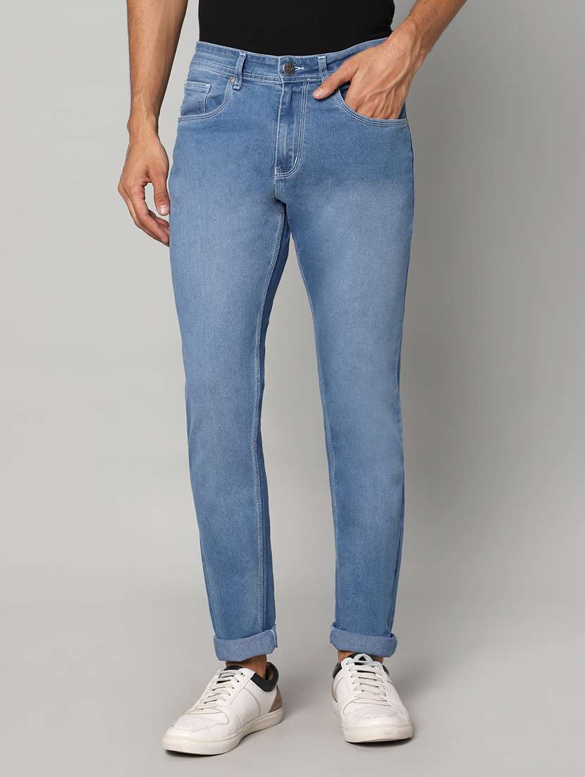 mens slim fit plain jeans - 20005547 -  Zoom Image - 0