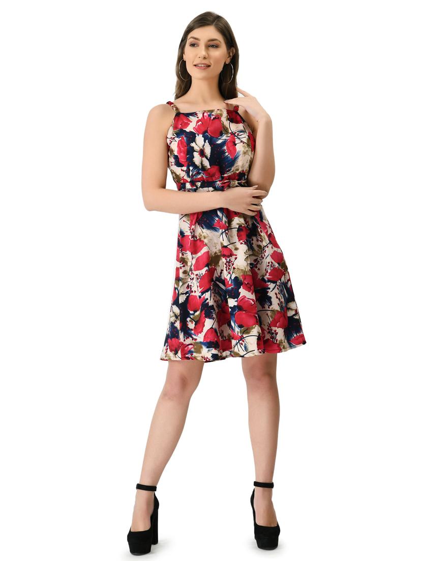 women's fit & flare floral dress - 20007201 -  Zoom Image - 0