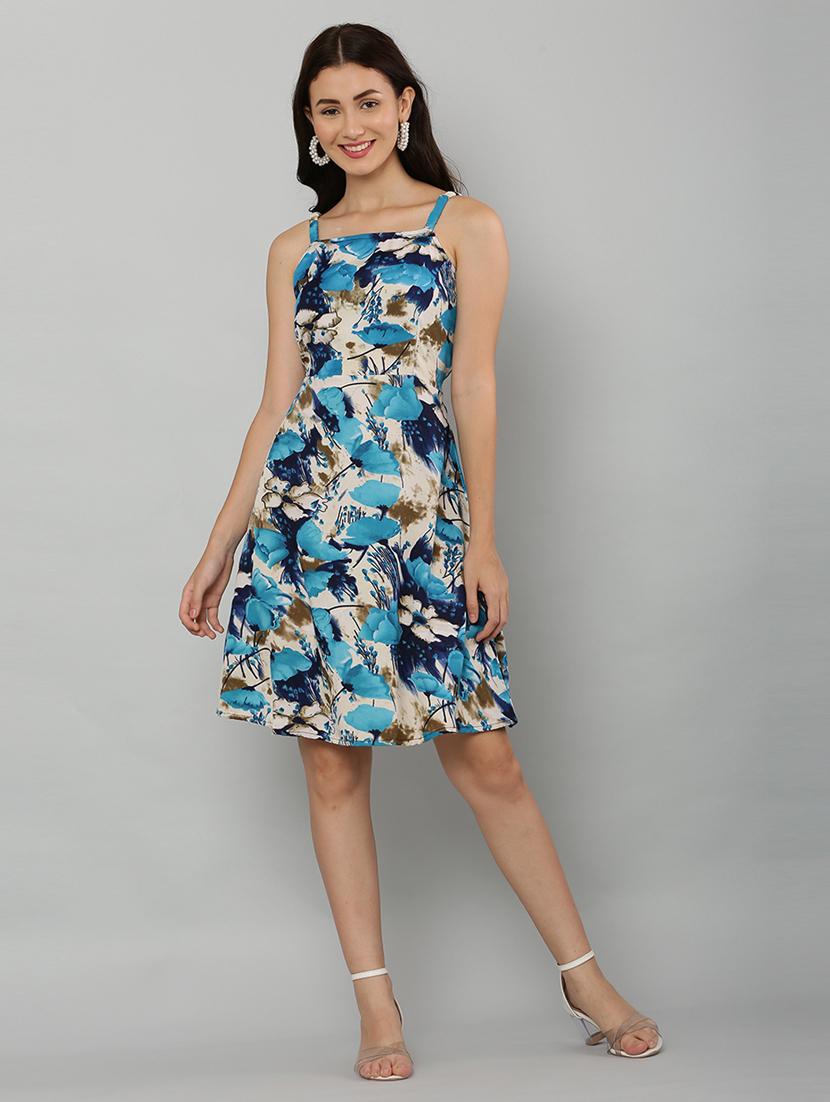 women's fit & flare floral dress - 20007224 -  Zoom Image - 0